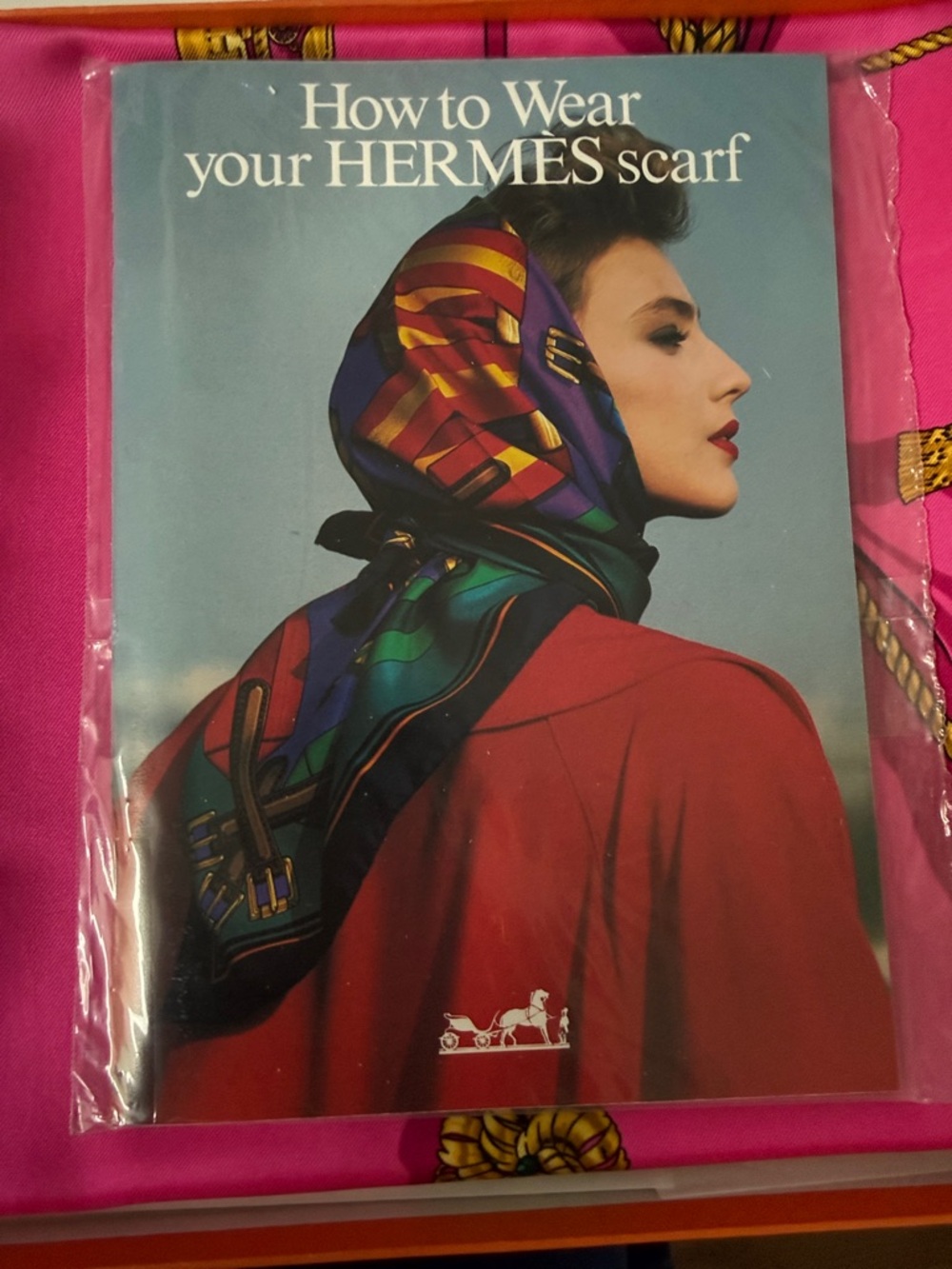 Hermes Pink 100% Silk Scarf NIB - Picture 4 of 5